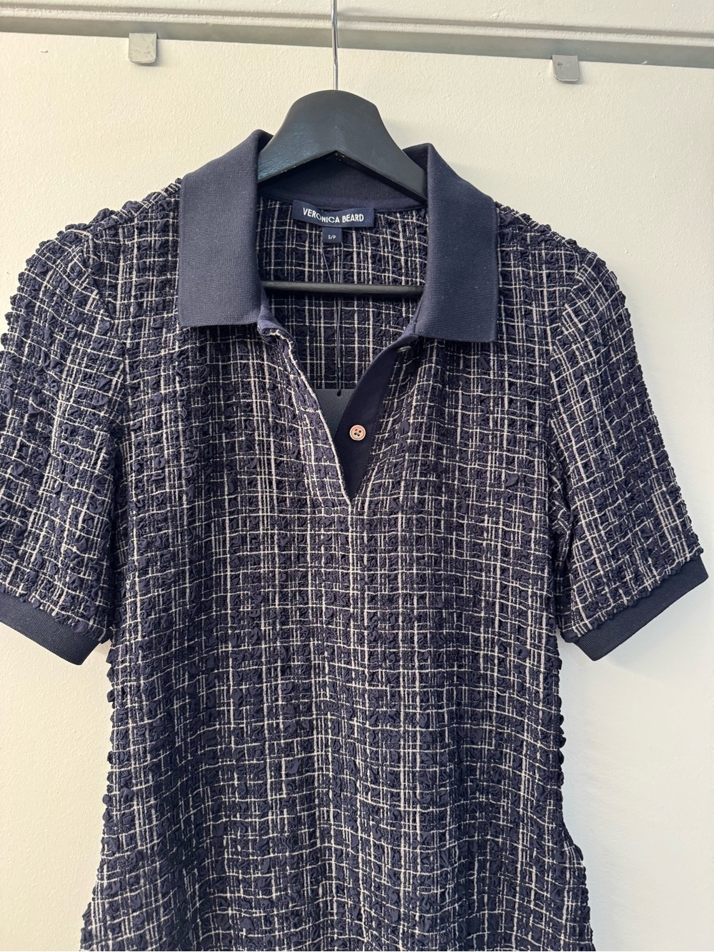 Veronica Beard BENEDETTA SHIRT Navy/White Size Small